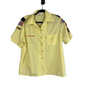 Boyscouts of America Shirt Men 18 Yellow Mission Council Webelos Den 4 Leader